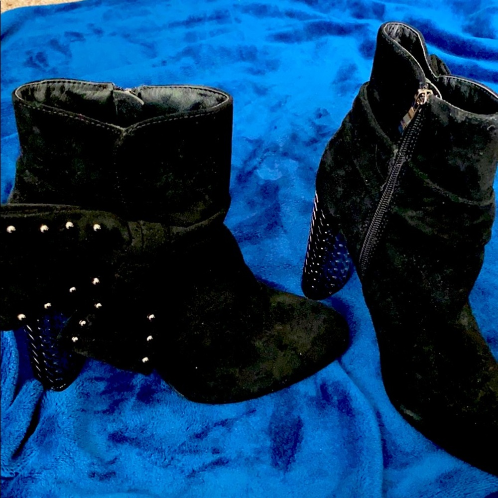 Italiana Black 3inch heel booties